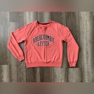 Abercrombie & Fitch Coral Pink Crew Sweatshirt Y2K